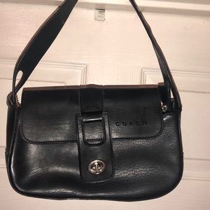 Coach leather purse black gently used